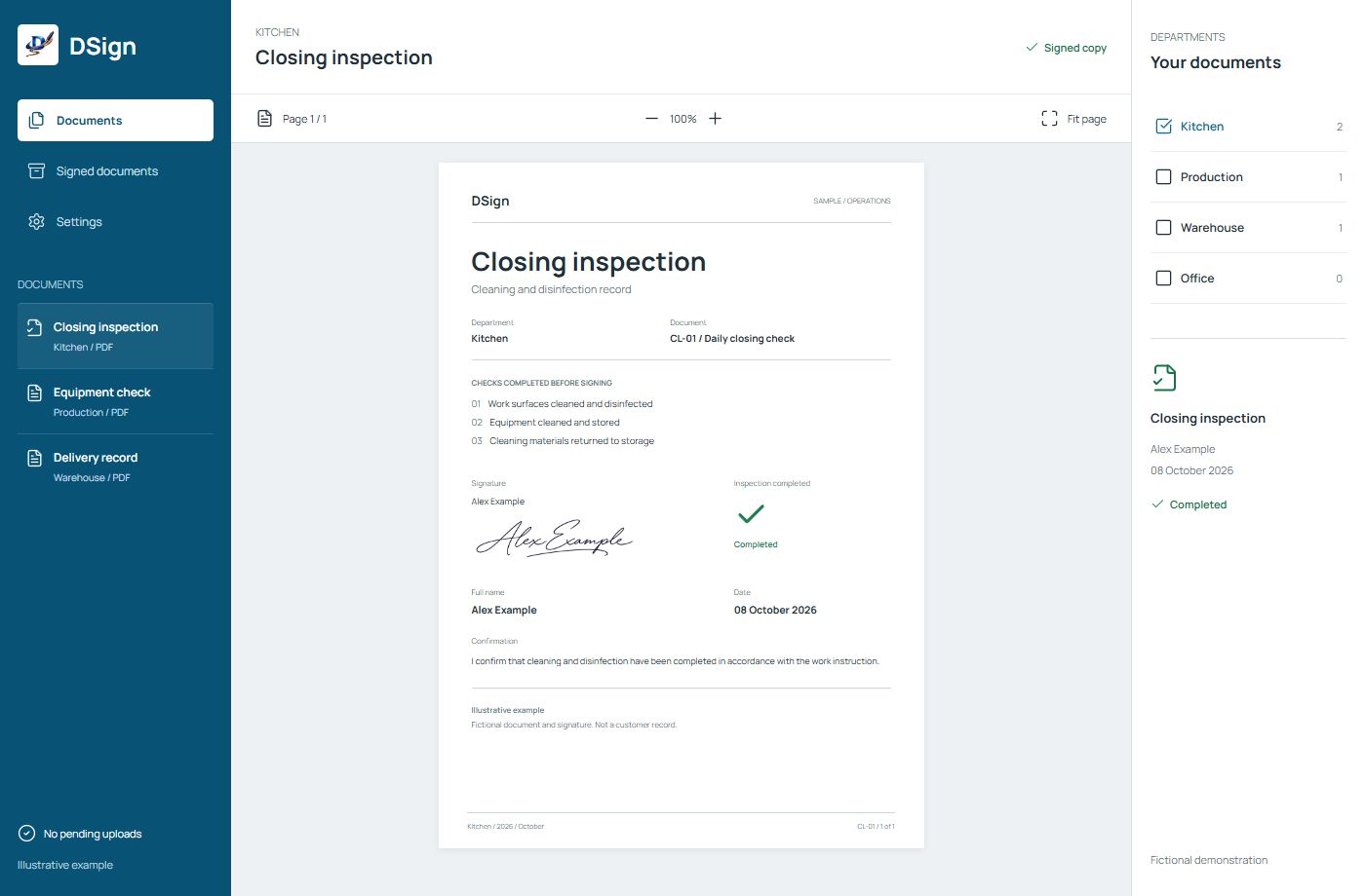 Fictional Windows document workspace